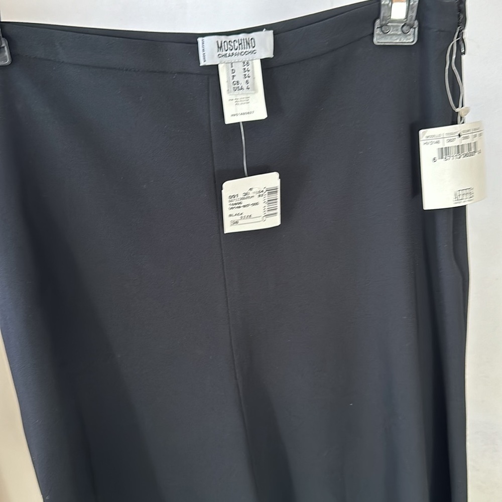 NWT MOSCHINO Cheap and Chic Black Skirt,Made in Italy,Size 4 - Picture 7 of 9